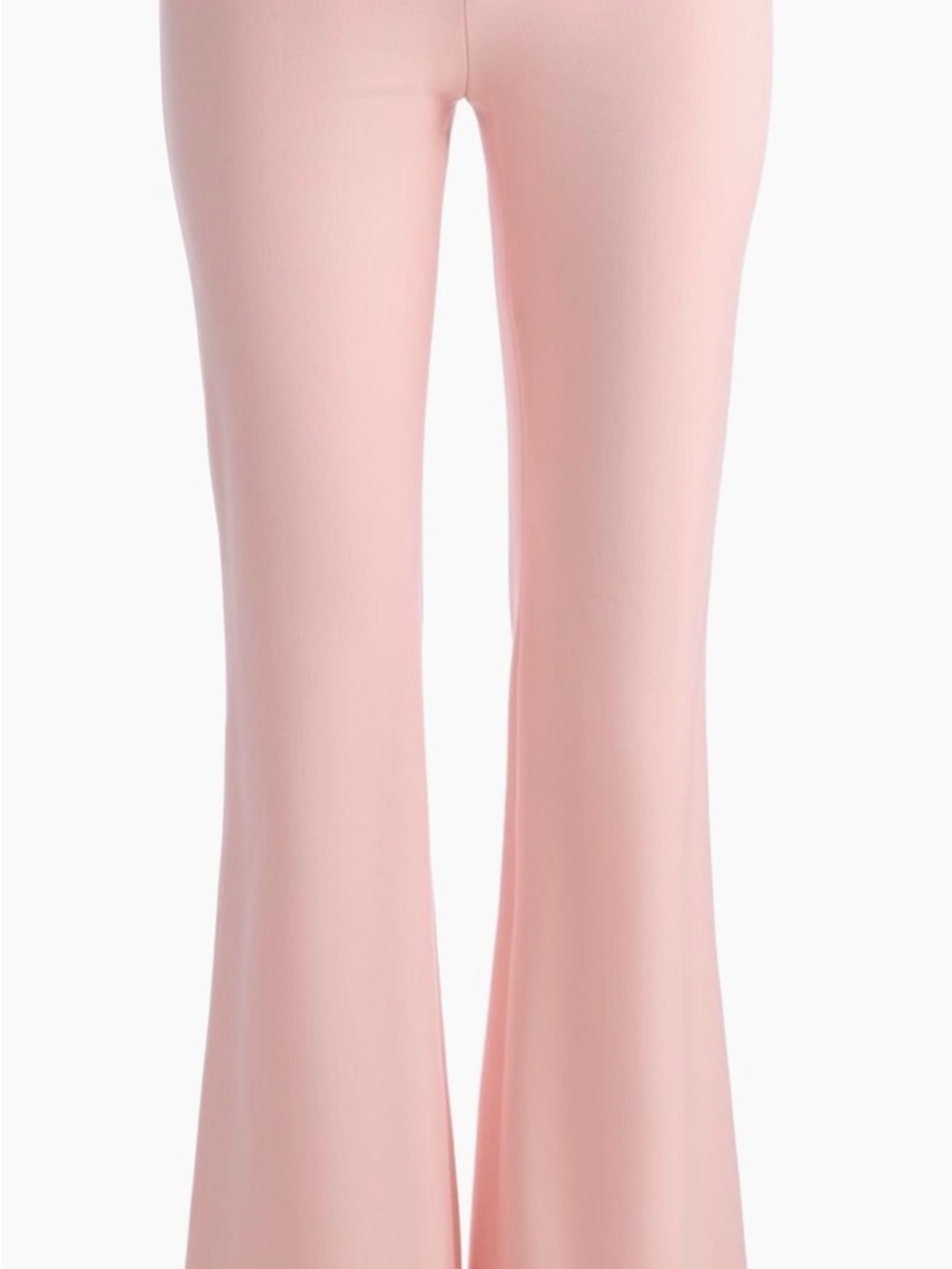 Alice + Olivia Mid-Rise Andrew Boot Cut Slim Pink Wide-Leg Trouser Size 10 - Picture 3 of 6